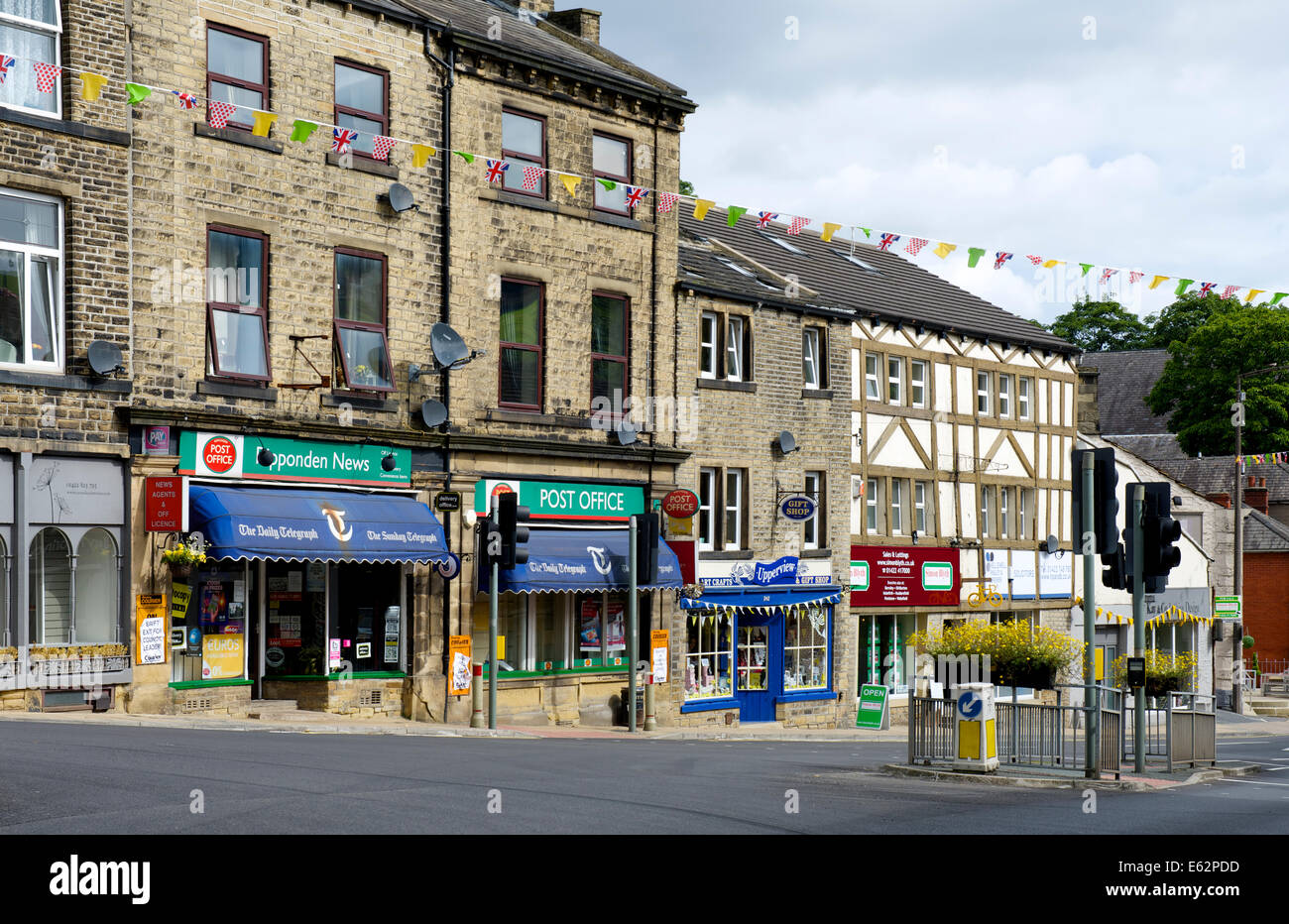 The centre of Ripponden, Ryburn, West Yorkshire, England UK Stock Photo