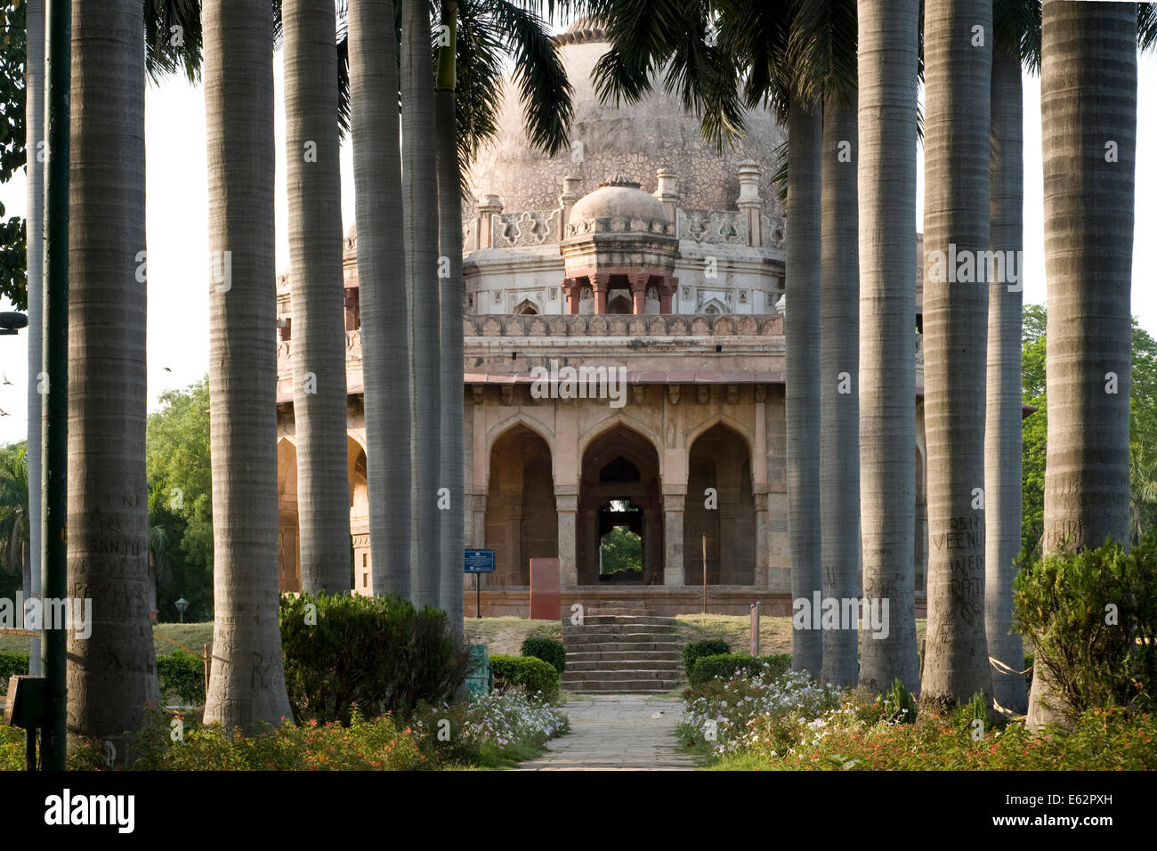 Tomb of Sikandar Lodi in New Delhi, India.  Lodhi Gardens in Delhi. Stock Photo