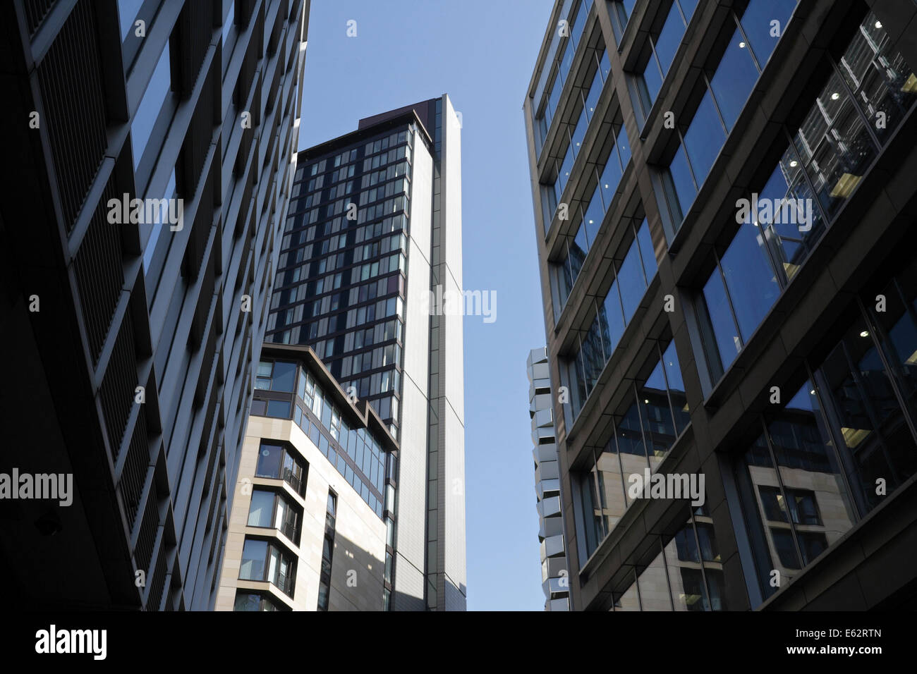 The City Lofts and high rise skyline of Sheffield City centre England ...