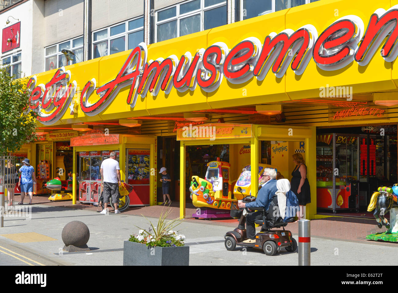 Amusement arcade Clacton on Sea England English holiday seaside town