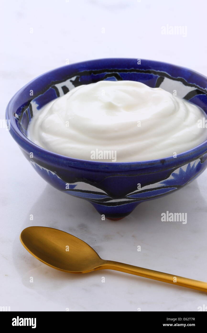 Delicious sour cream a traditional ingredient in France, Russia
