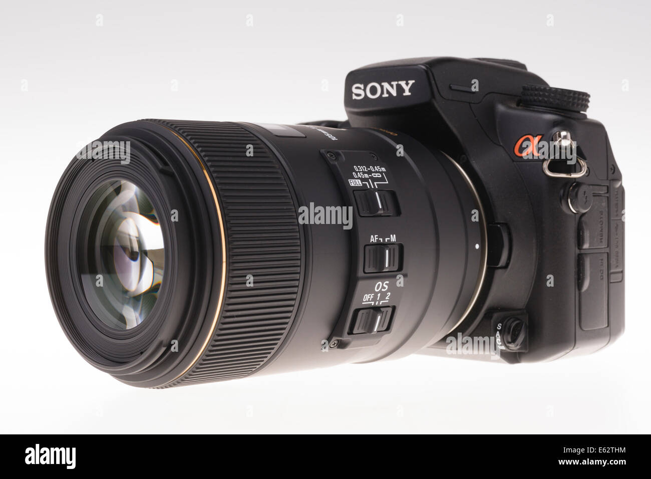 DSLR camera zoom lens design. Sigma optically stabilised 105mm macro close focusing  lens, -