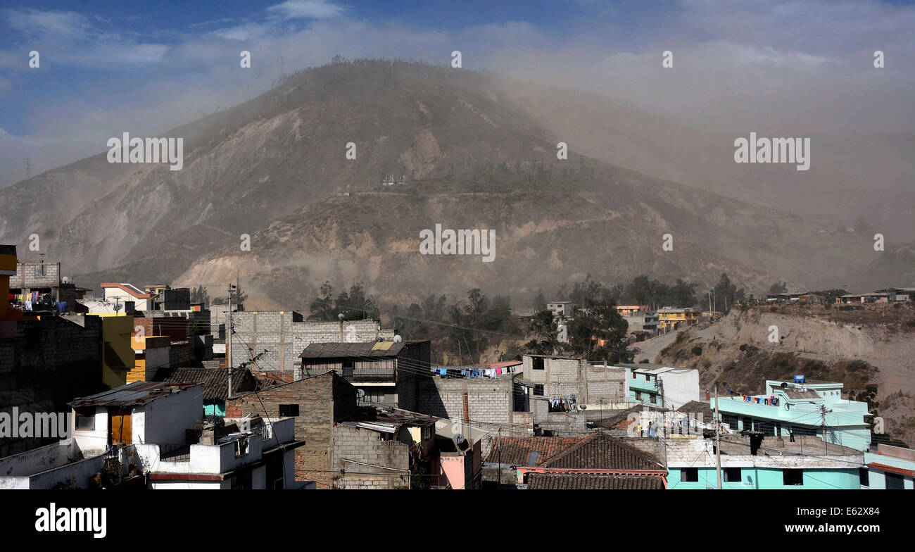 Quito Ecuador 12th Aug 2014 A Dust Cloud Rises After A Landslide Caused By An Earthquake In Quito Capital Of Ecuador On Aug 12 2014 A 5 1 Magnitude Earthquake Rocked Outside Ecuador S