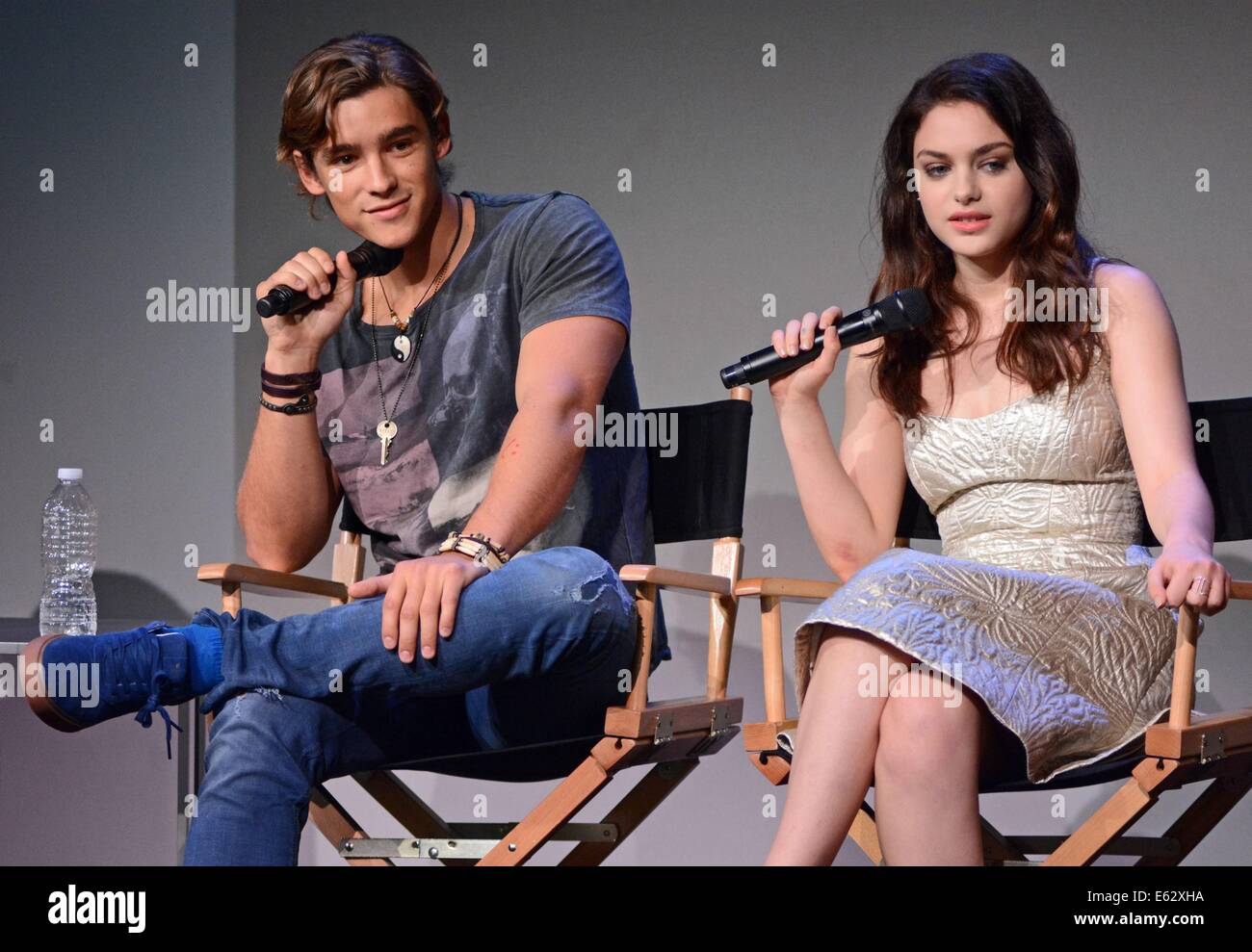 New York, NY, USA. 12th Aug, 2014. Brenton Thwaites, Odeya Rush at in
