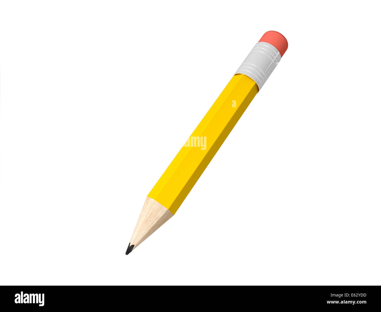 3D render of detailed pencil isolated on white background Stock Photo ...