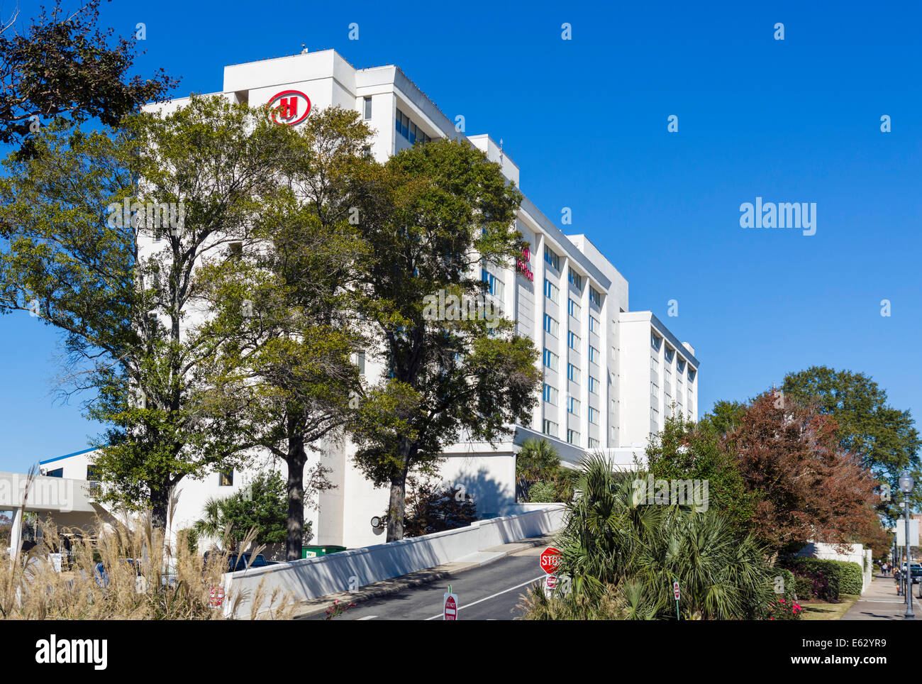 The Hilton Wilmington Riverside hotel, North Water Street, Wilmington, North Carolina, USA Stock Photo