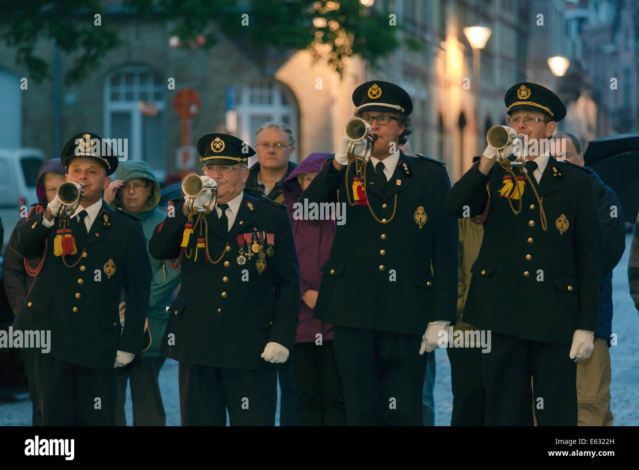 Ypres, Belgium, The Last Post Ceremony at the Menin Gate Stock Photo