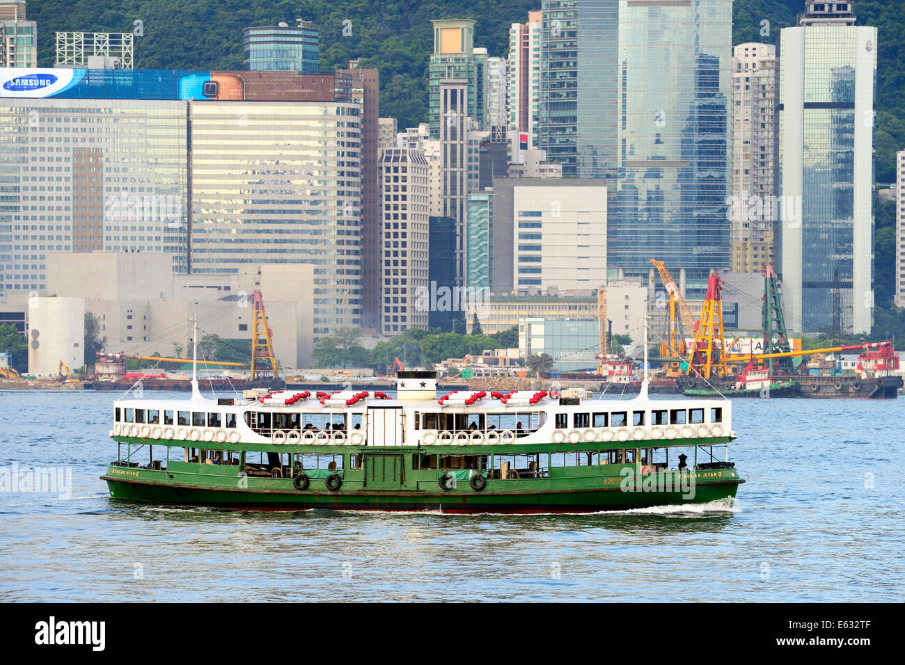 A ship of the European Star Ferry on the Hong Kong River, Hong Kong