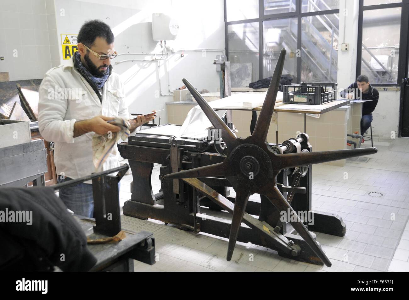 Milan (Italy), the Brera Academy of Fine Arts, graphics Stock