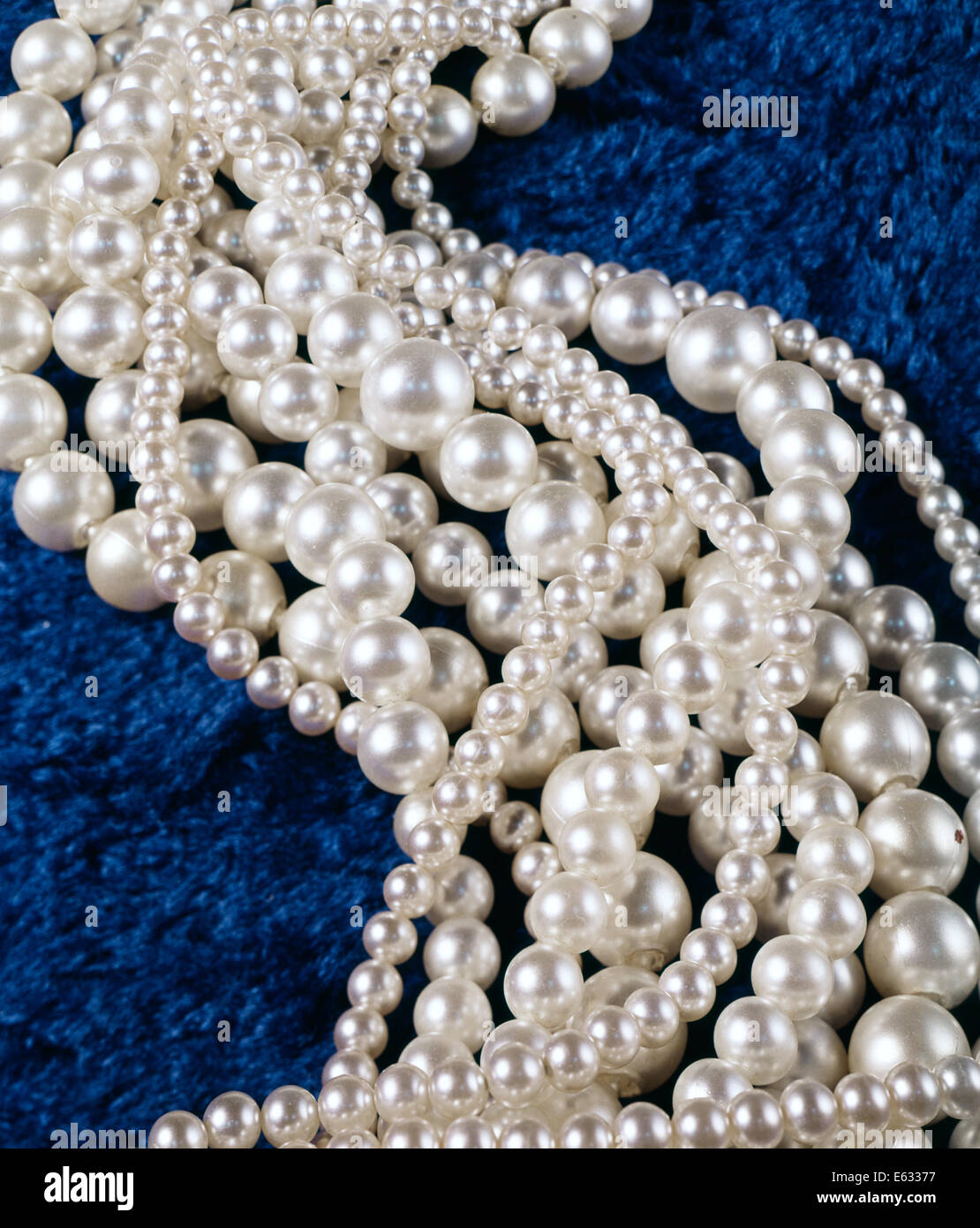 Realistic strands of white pearls decorative Vector Image