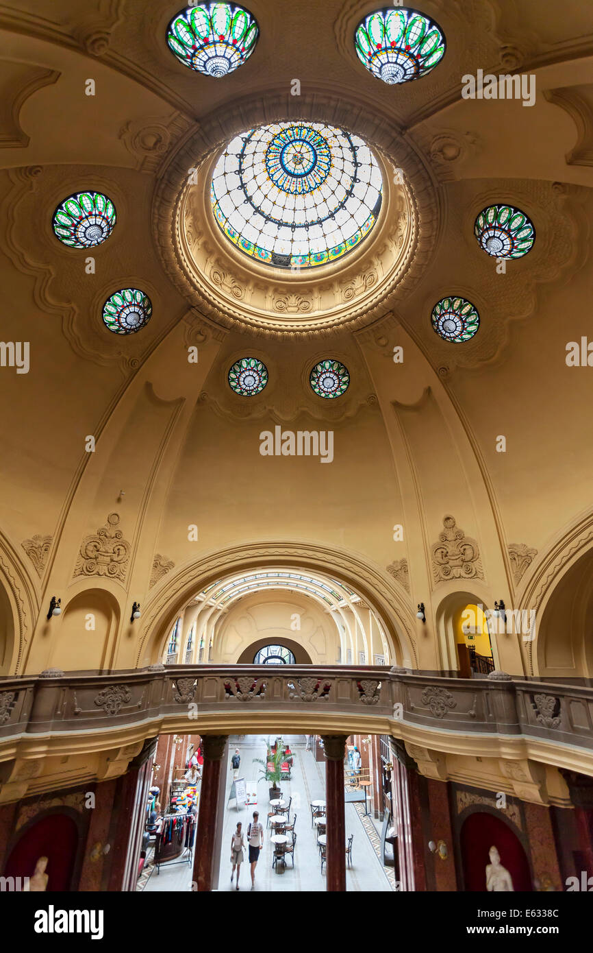 Art Nouveau hall, Gellért Thermal Baths, Budapest, Hungary Stock Photo