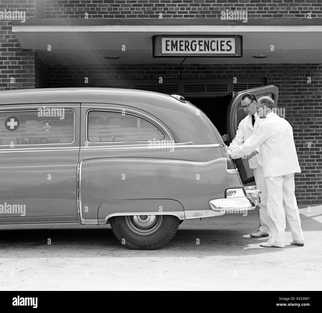 Emt ambulance drivers Black and White Stock Photos & Images Alamy