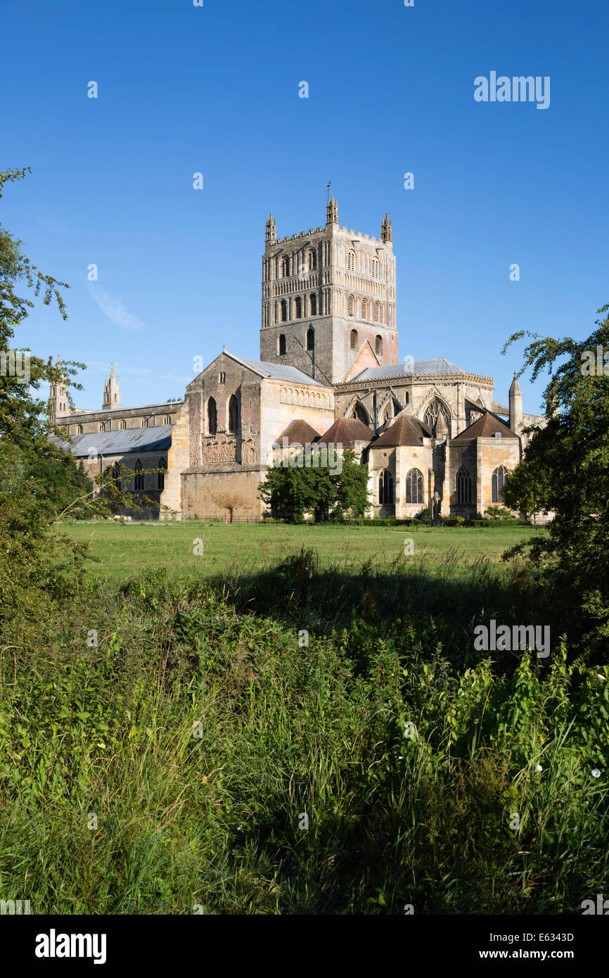 Tewkesbury Abbey, Tewkesbury, Gloucestershire, England, United Kingdom, Europe Stock Photo