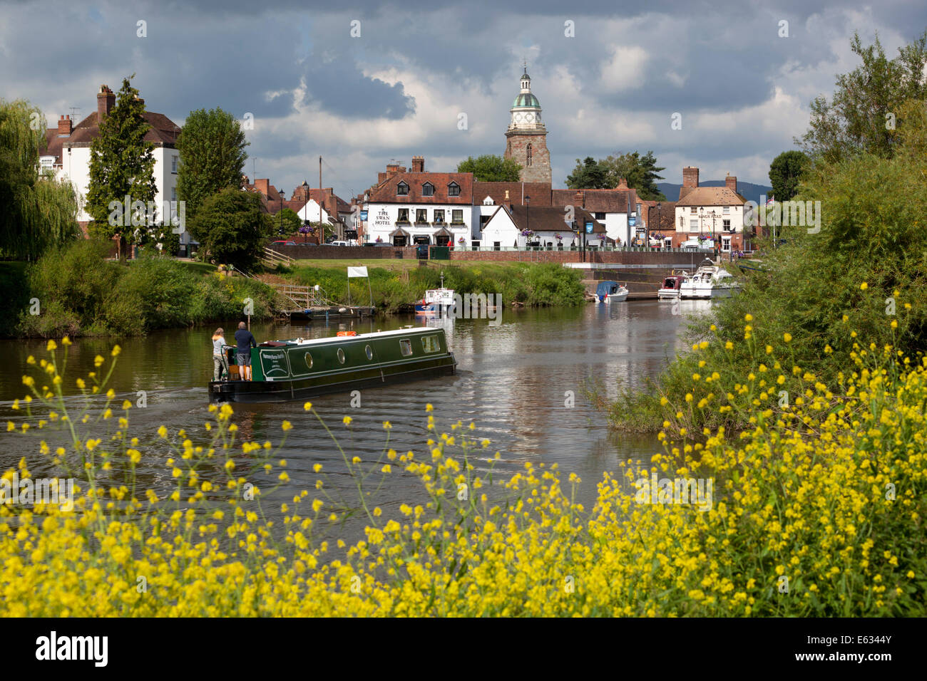 The Pepperpot and town on the River Severn, Upton upon Severn, Worcestershire, England, United Kingdom, Europe Stock Photo