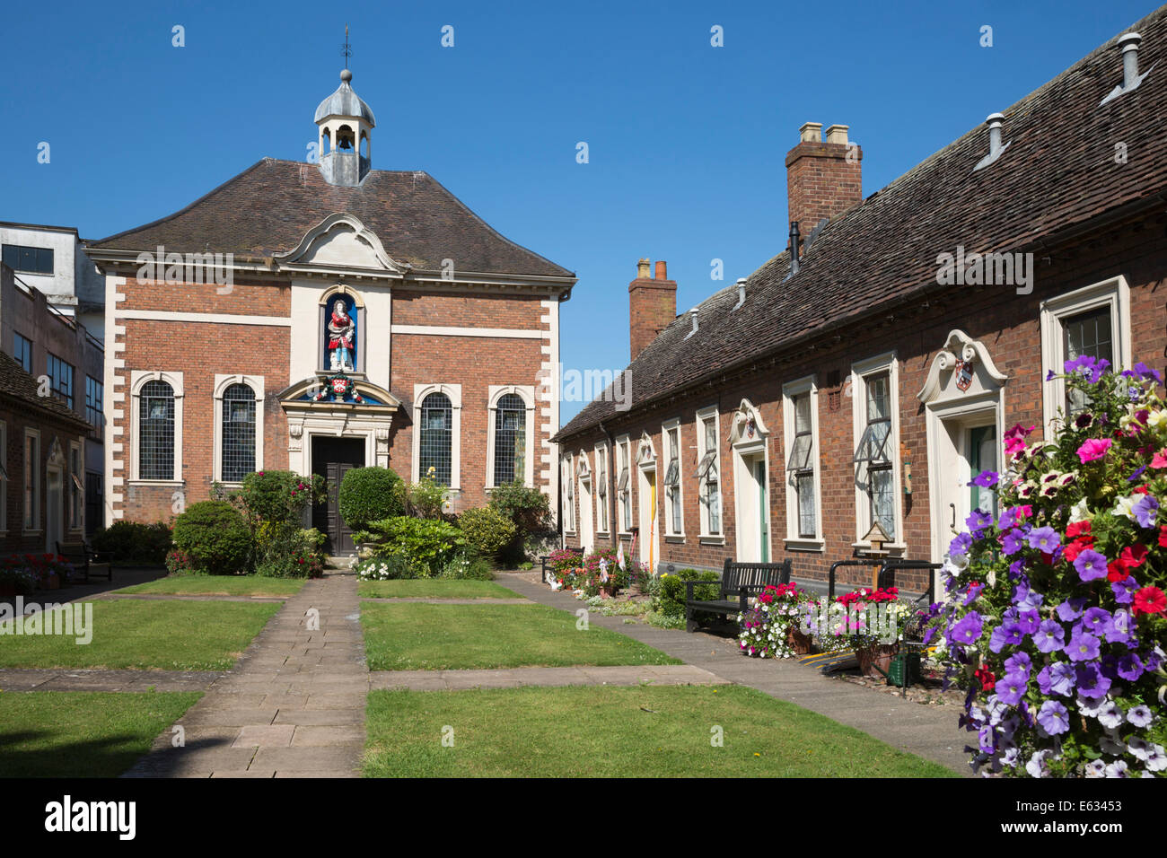Berkeley's Court almshouses, Foregate Street, Worcester, Worcestershire, England, United Kingdom, Europe Stock Photo
