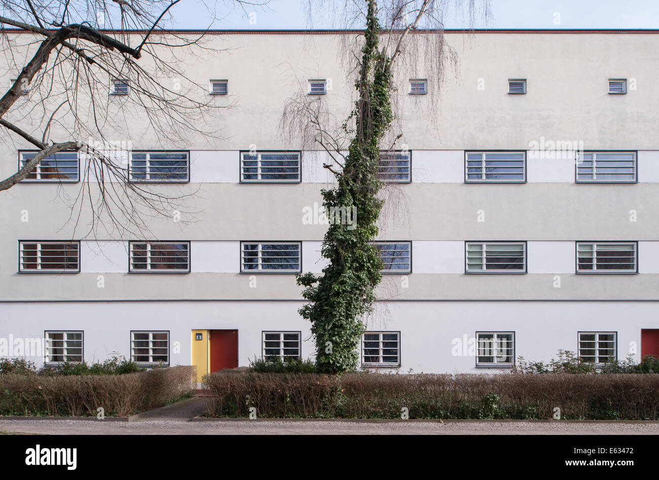 Berlin, Germany, residential complex on Esch ditch in Bauhaus style by