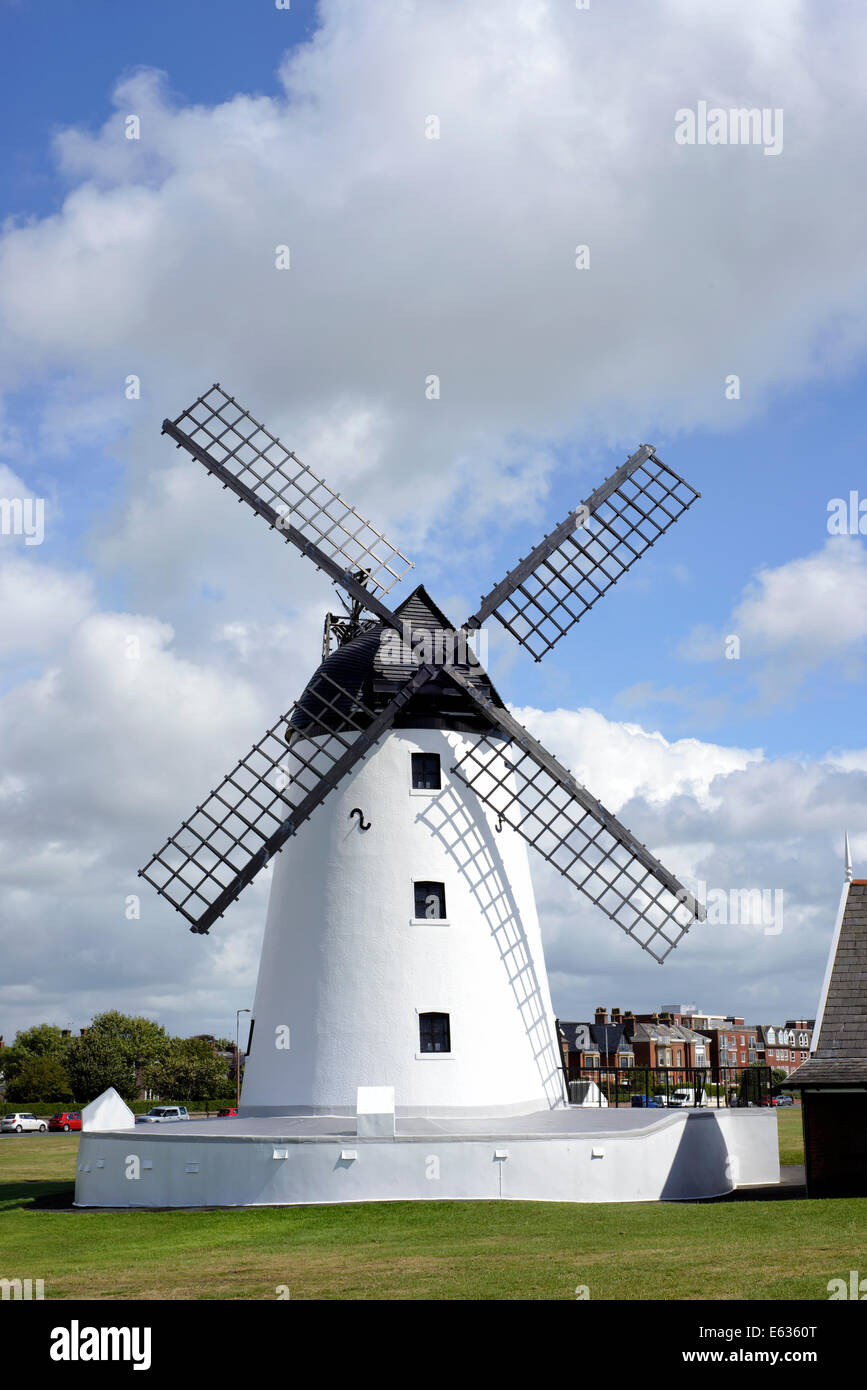 Lytham Windmill on the Seafront in Lytham, Lancashire, UK Stock Photo