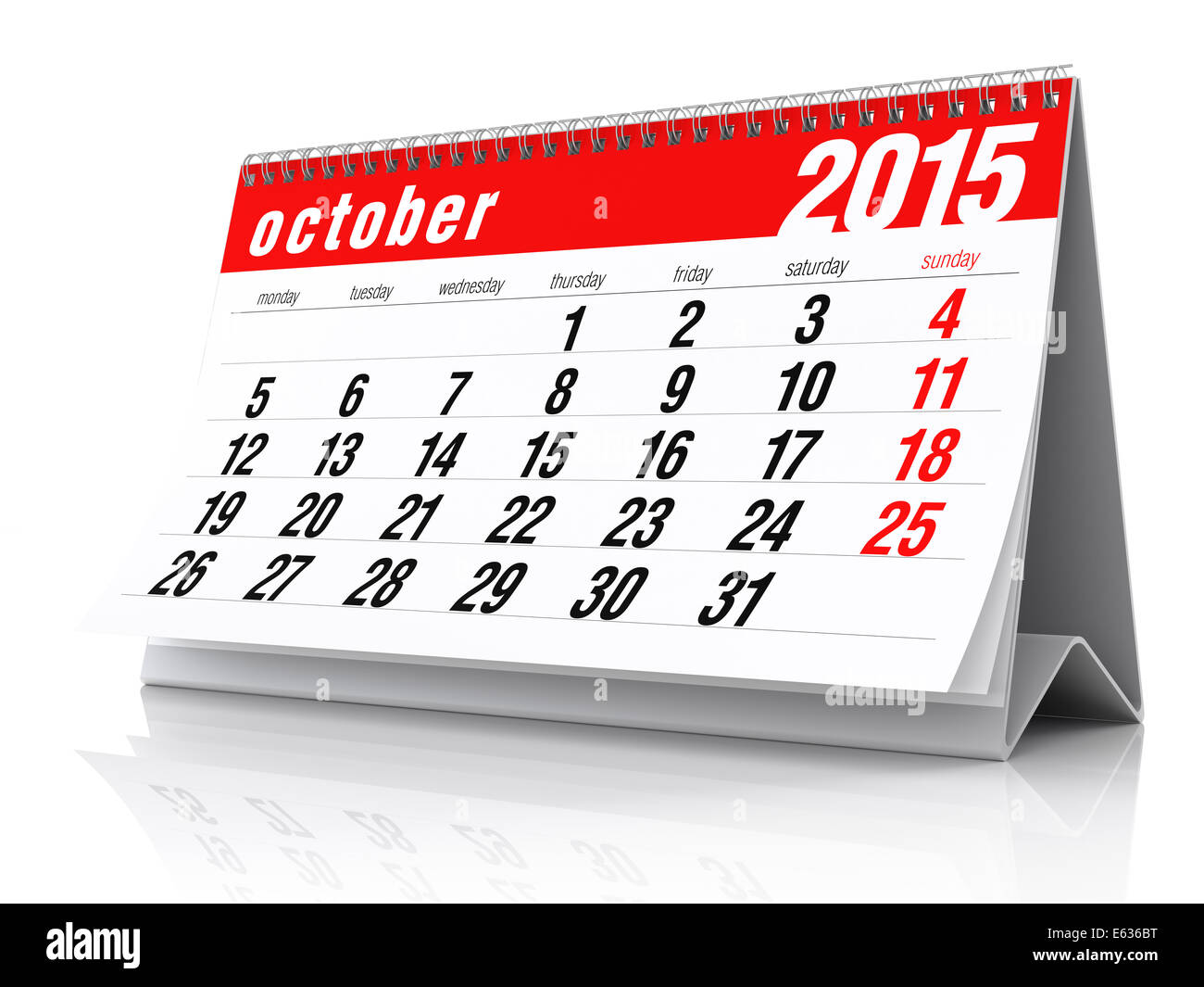 October 15 Calendar Stock Photo Alamy