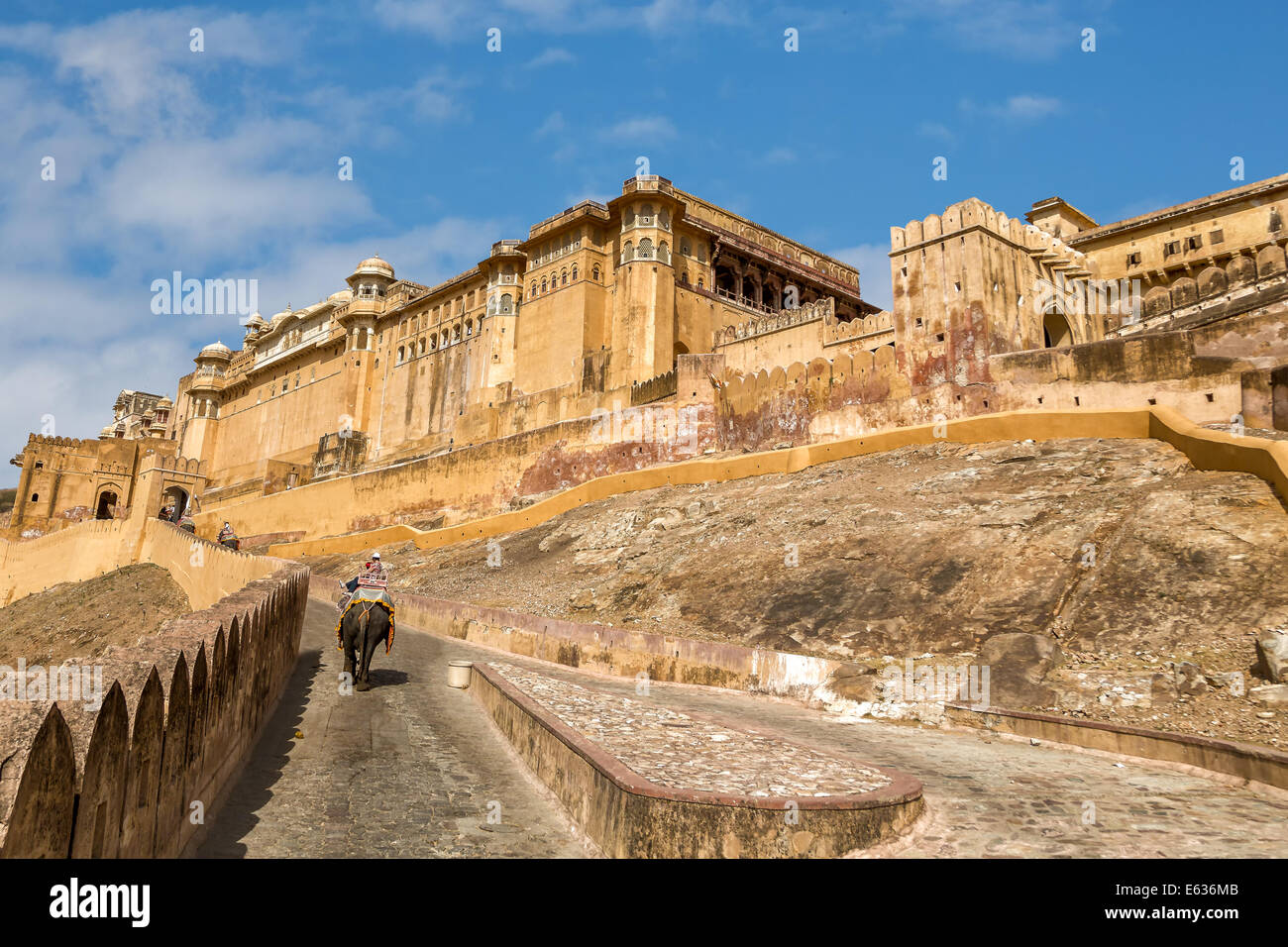 Famous Rajasthan landmark - Amer (Amber) fort, Rajasthan, India Stock Photo