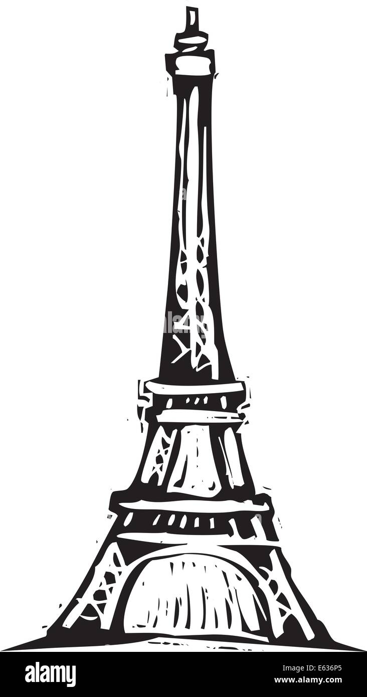 Eiffel Tower Black And White Clipart