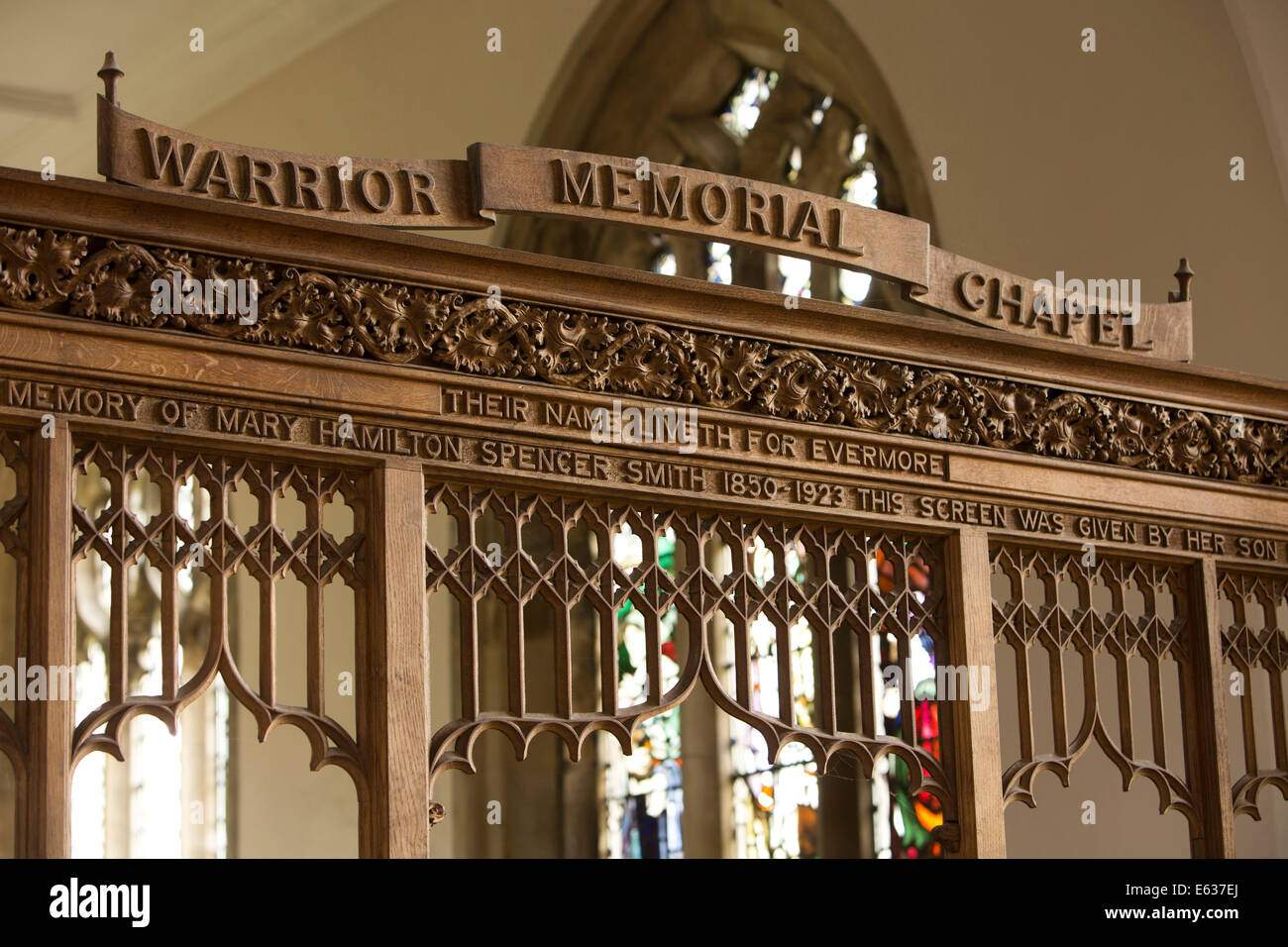 UK England, Dorset, Sturminster Newton, parish church, Warrior Memorial