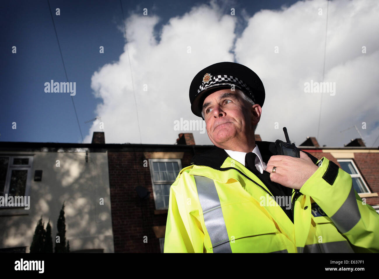 Chief Constable Peter Fahy patrols Stock Photo