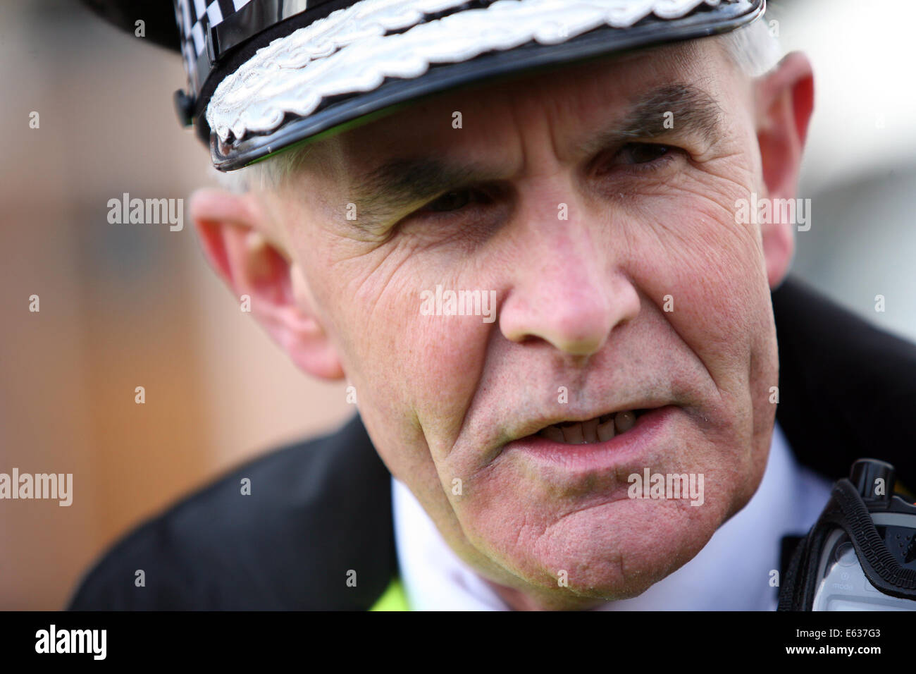 Chief Constable Peter Fahy patrols Stock Photo