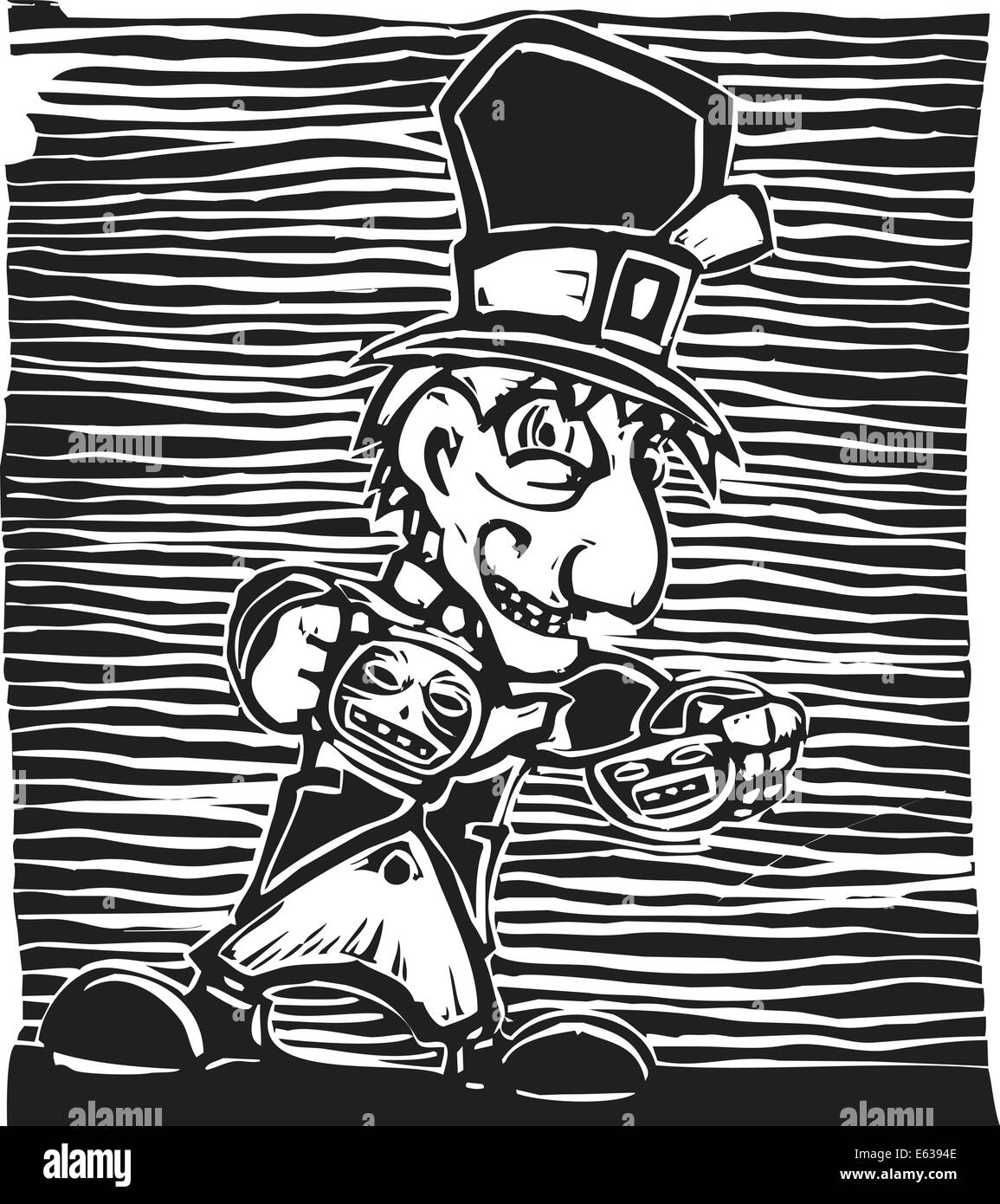 Mad Hatter from from Lewis Carroll's Alice in Wonderland. Stock Vector