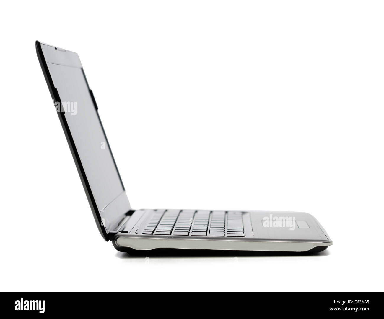 laptop computer with blank black screen Stock Photo Alamy