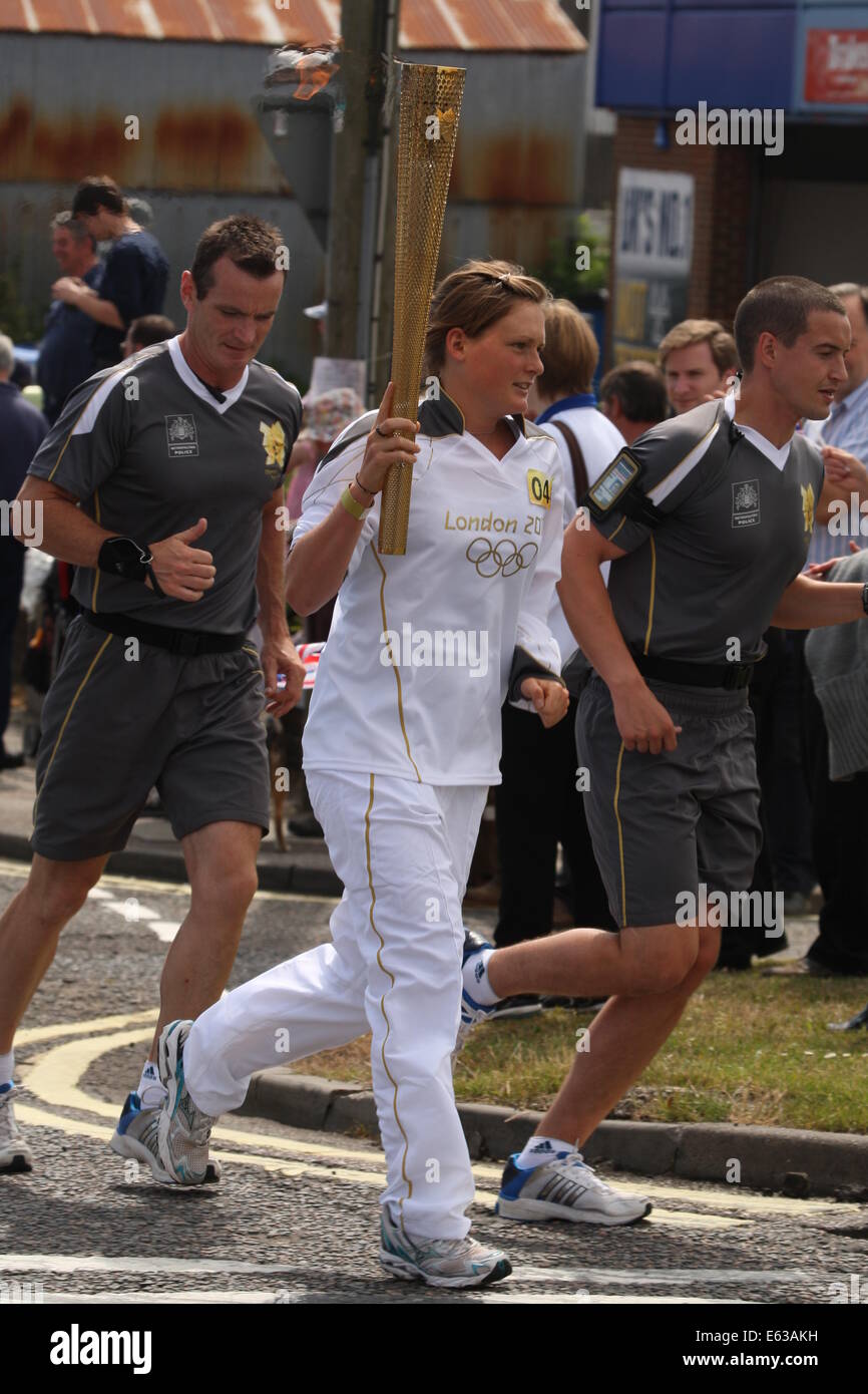 Lowestoft, Suffolk, Olympic flame relay, England Stock Photo Alamy