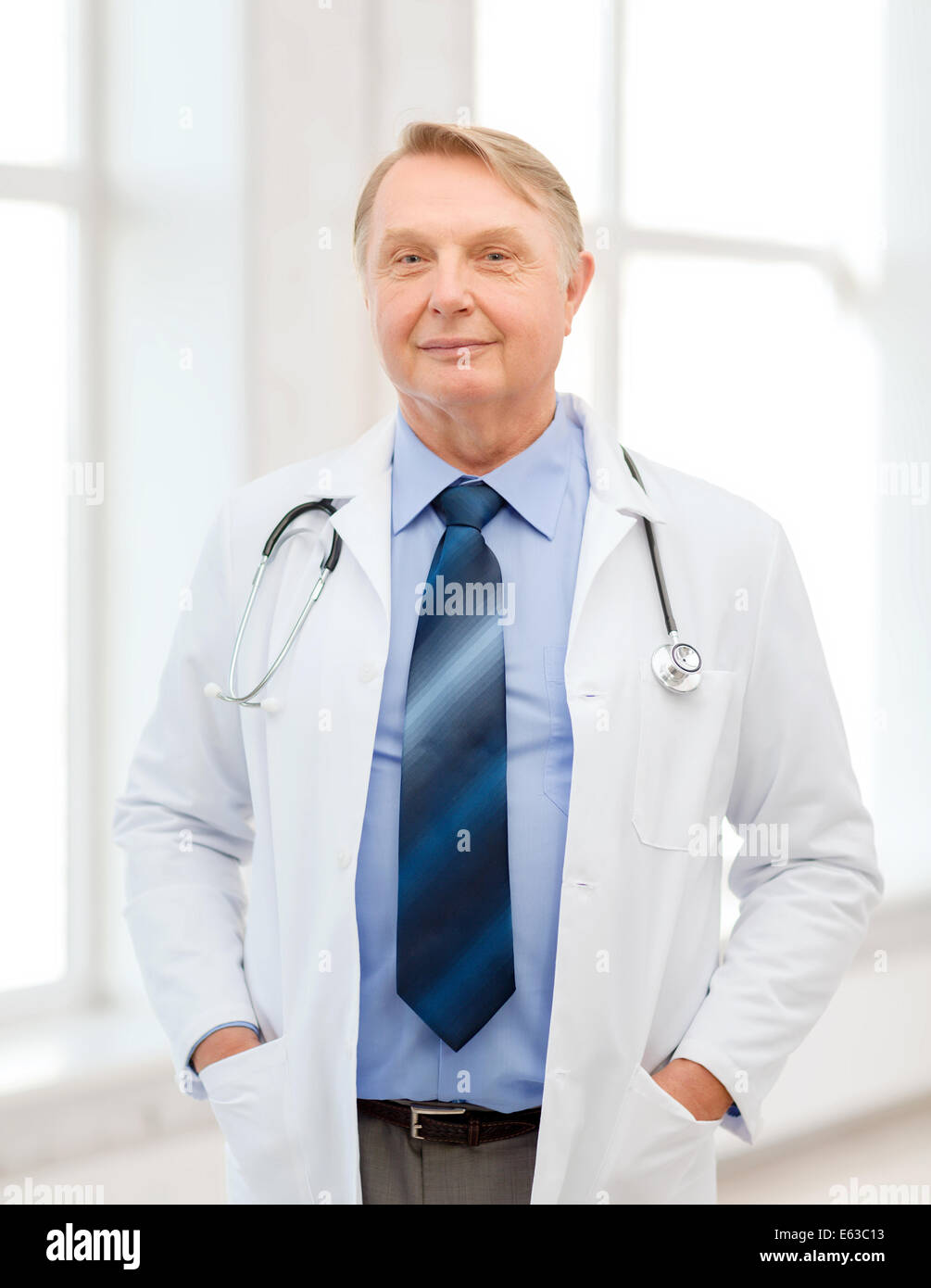 smiling doctor or professor with stethoscope Stock Photo Alamy