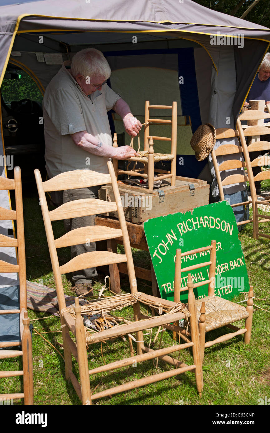 Man Making Chair Driffield Show East Yorkshire England Uk