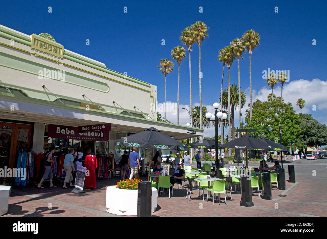 Art deco building at Napier in the Hawke's Bay Region, North Island, New Zealand. Stock Photo