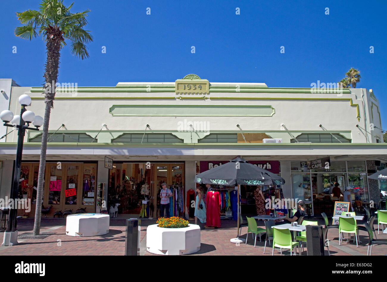 Art deco building at Napier in the Hawke's Bay Region, North Island, New Zealand. Stock Photo