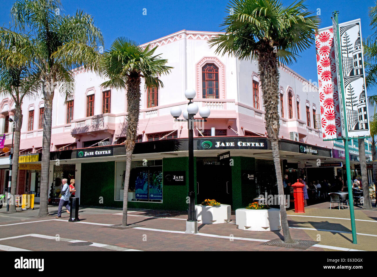 Art deco building at Napier in the Hawke's Bay Region, North Island, New Zealand. Stock Photo