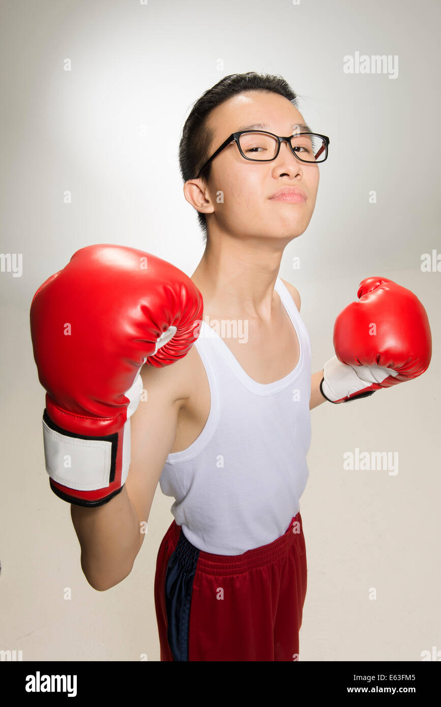 Portrait of Boxing Player Posing Stock Photo - Alamy