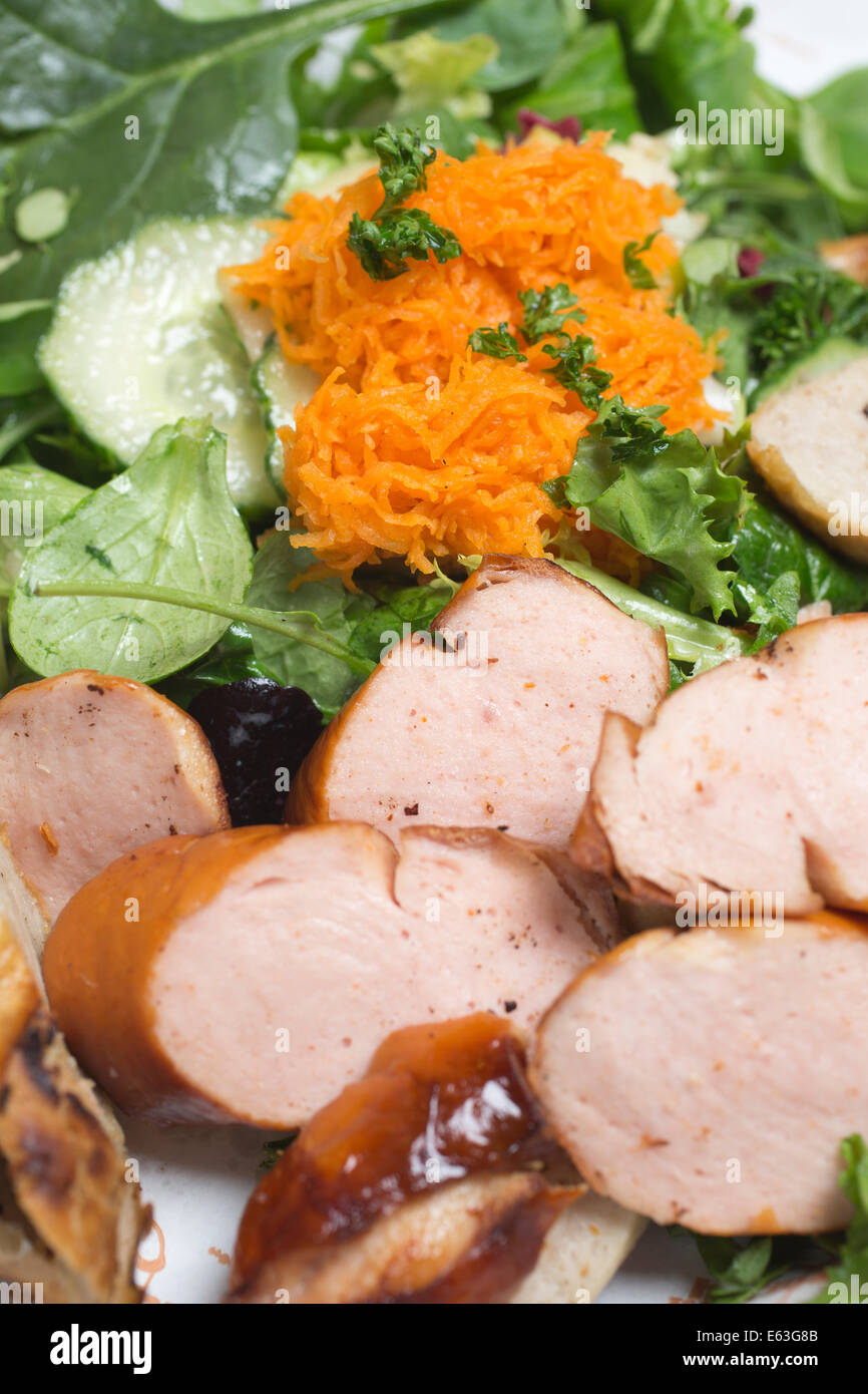 Sausage and salad, Herman ze German purveyor of German sausages located
