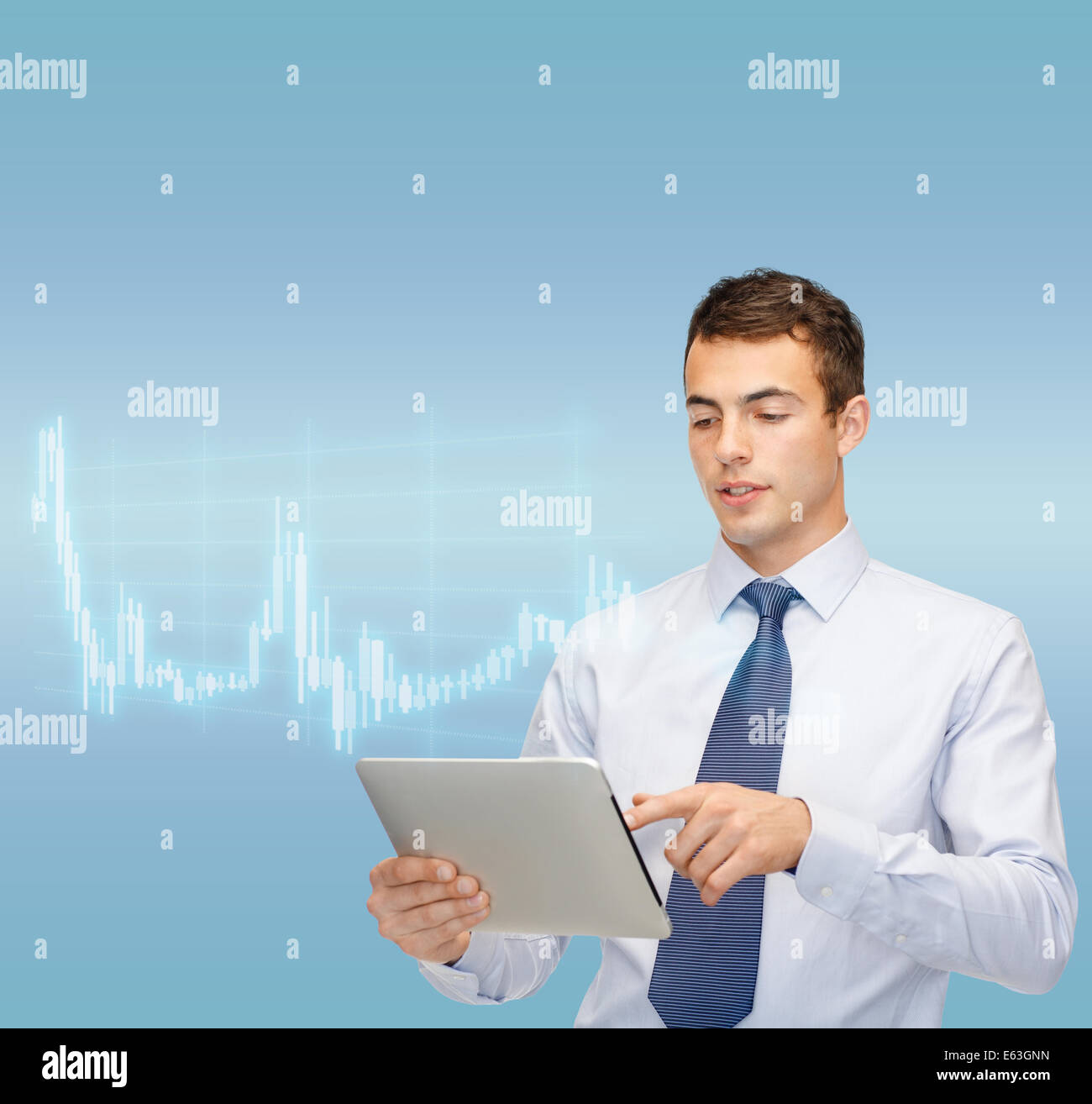 buisnessman with tablet pc Stock Photo