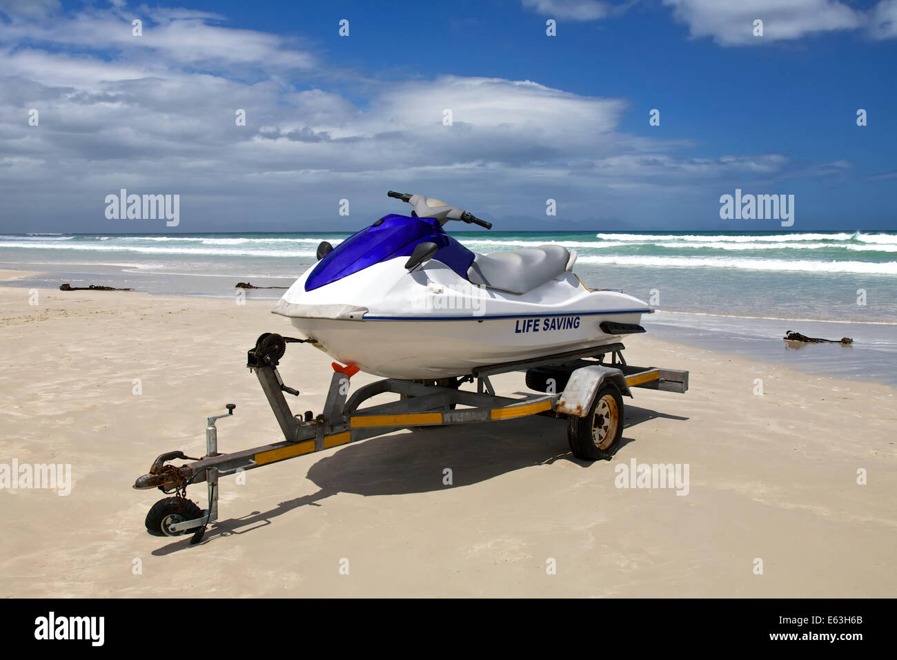 Jet ski parked at the beach in Cape Town, South Africa Stock Photo Alamy