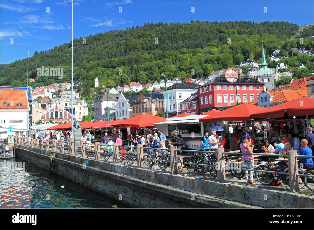 (Fish Market), Bergen, Bergenshalvøyen, Midhordland, Hordaland, Vestlandet, Norway