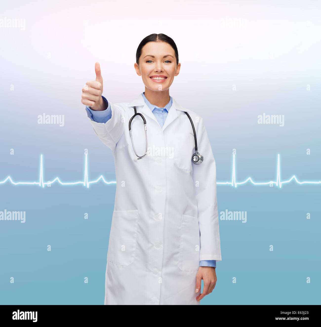 Hispanic young doctor thumbs up hi-res stock photography and images - Alamy