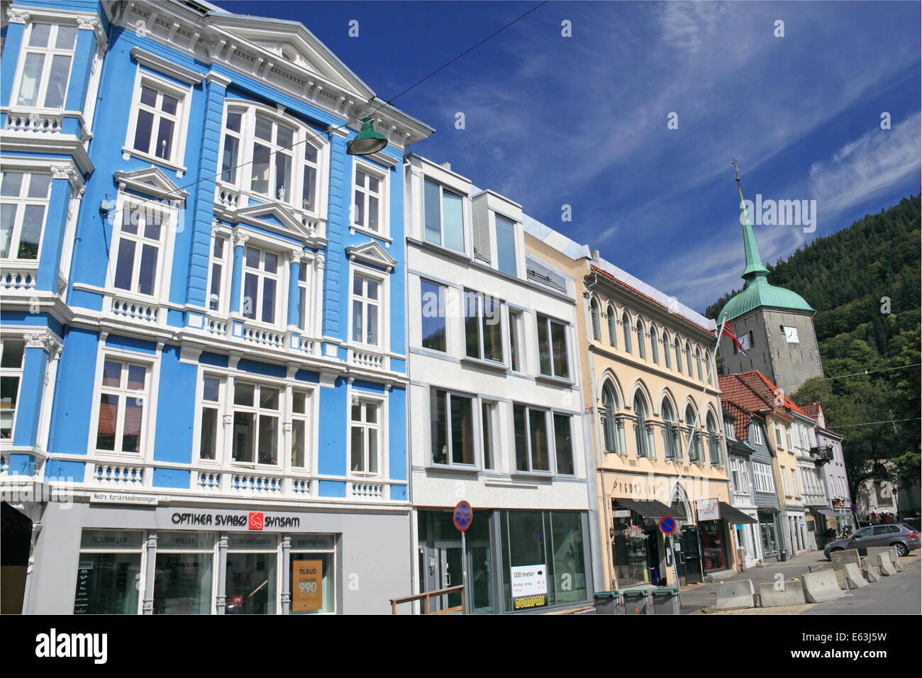 Nedre Korskirkeallmenningen, Bergen, Bergenshalvøyen, Midhordland, Hordaland, Vestlandet, Norway, Scandinavia, Europe Stock Photo