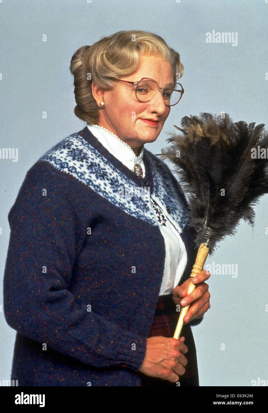 Mrs. Doubtfire is a 1993 American comedy film starring Robin Williams. Stock Photo