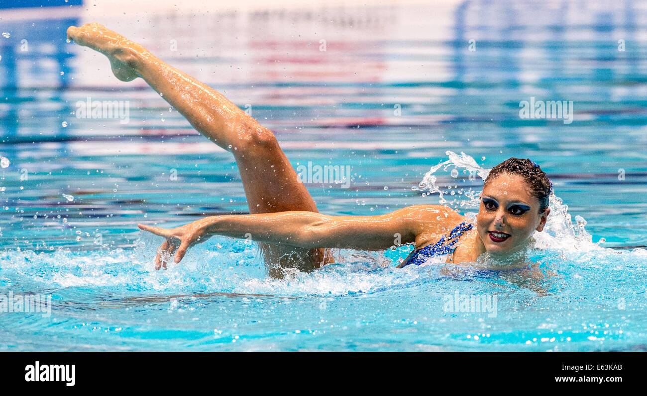 Berlin, Germany. 13th Aug, 2014. CERRUTI Linda ITA Italy SOLO preliminary round 32nd LEN European Championships Synchro Credit:  Action Plus Sports/Alamy Live News Stock Photo