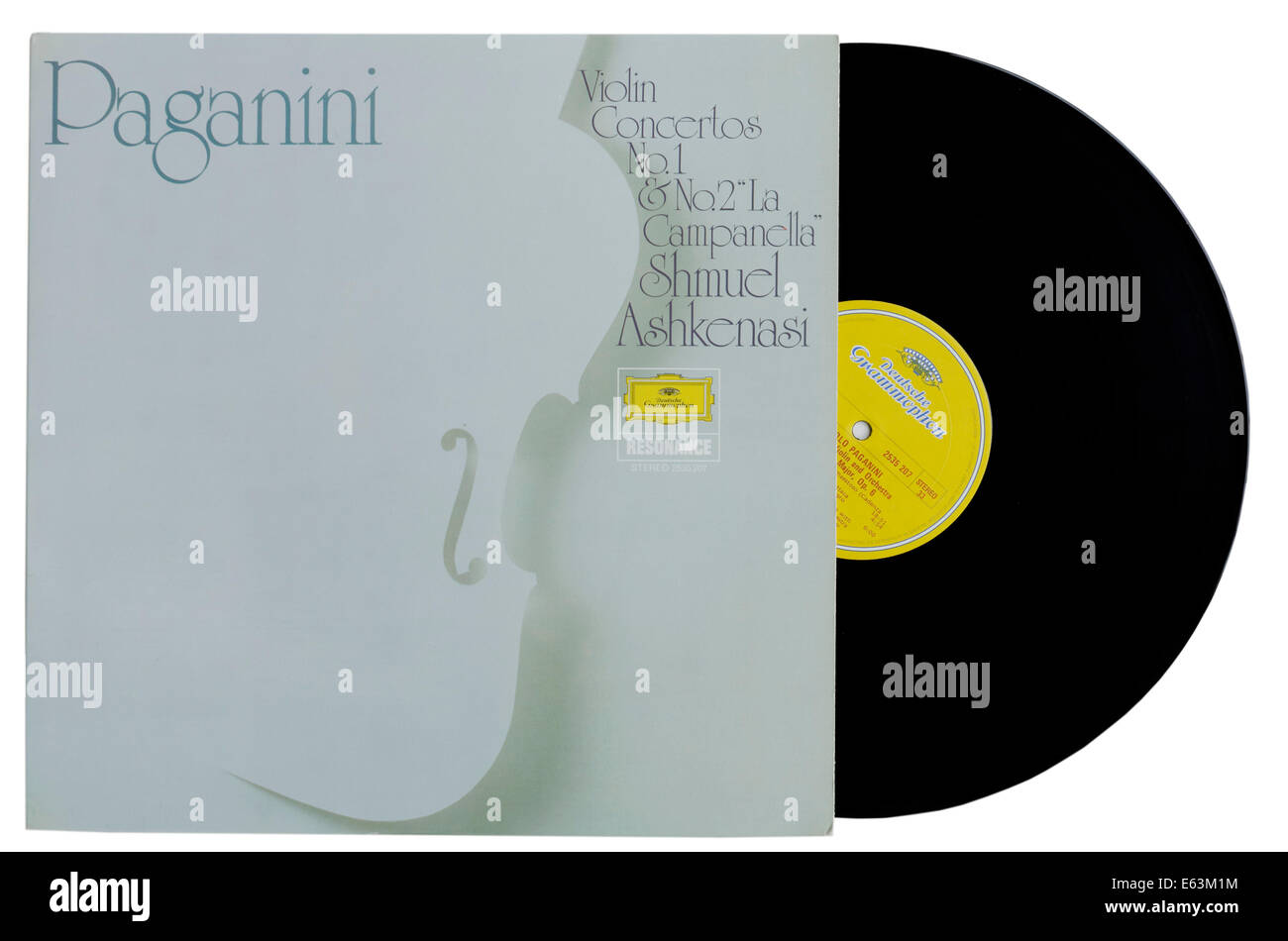 Paganini's Violin Concertos on vinyl Stock Photo