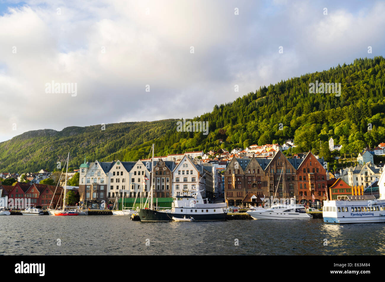Bryggen wharf, Bergen, Norway Stock Photo