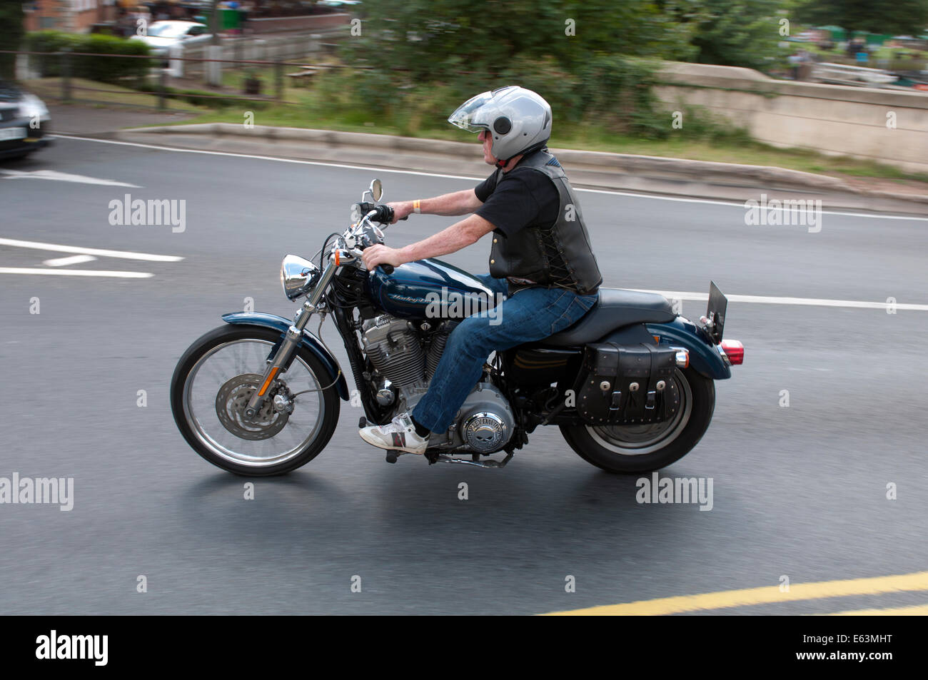 Harley-Davidson motorcycle, Stratford-upon-Avon, UK Stock Photo