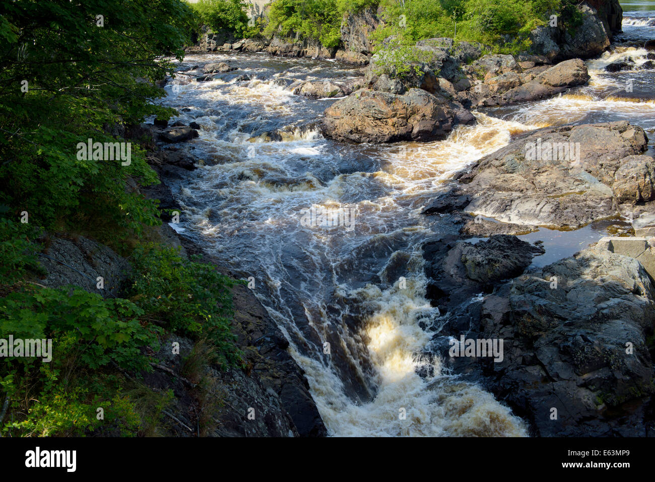 Machias Falls, Machias, Maine. Stock Photo