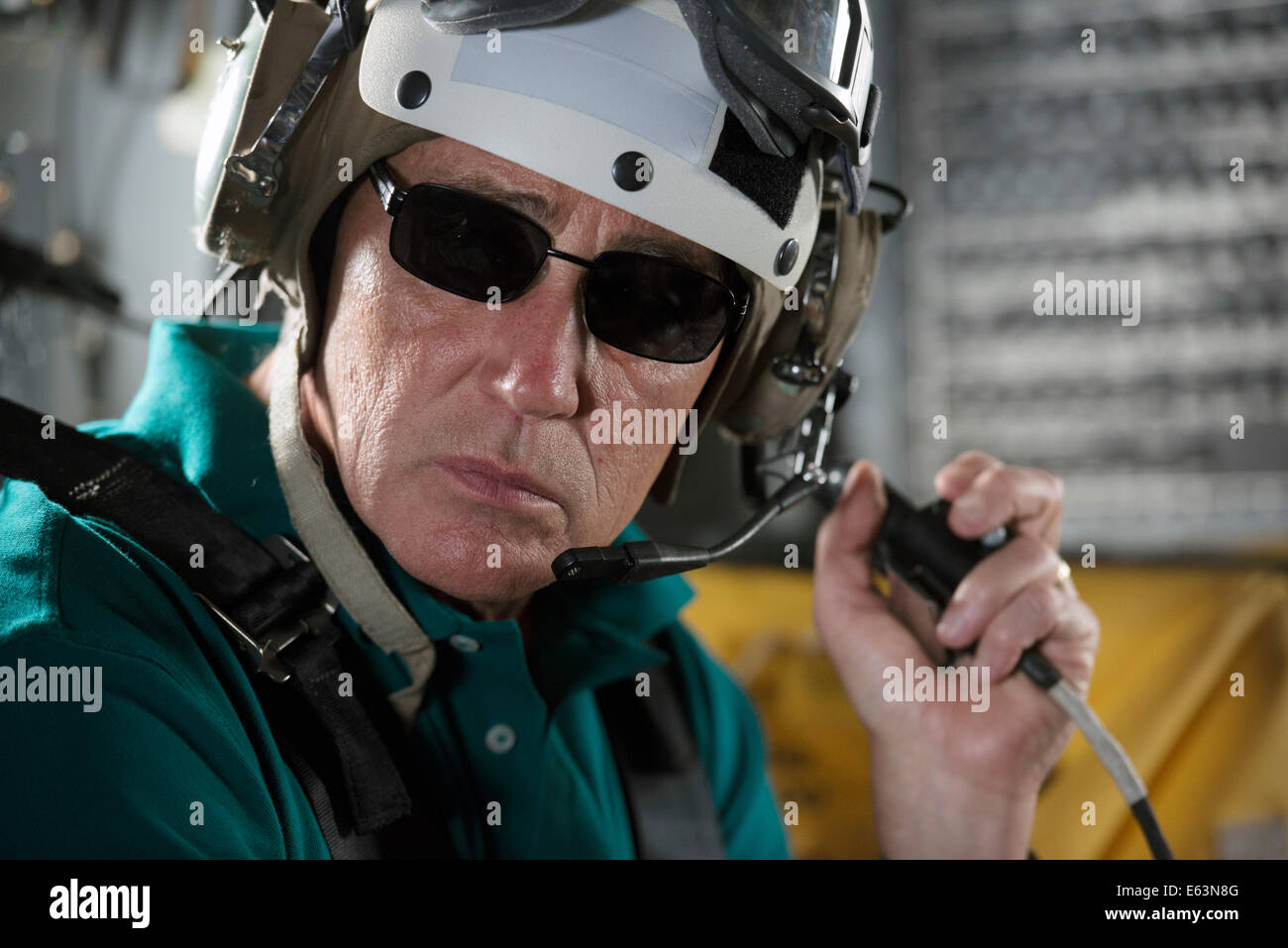 Helicopter helmet hi-res stock photography and images - Alamy