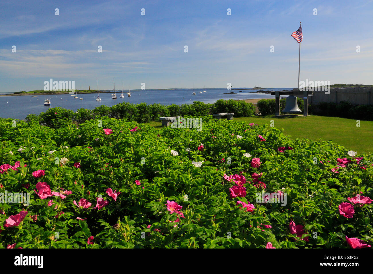 Wood Island Lighthouse Bell, Biddeford Pool, Maine, USA Stock Photo Alamy